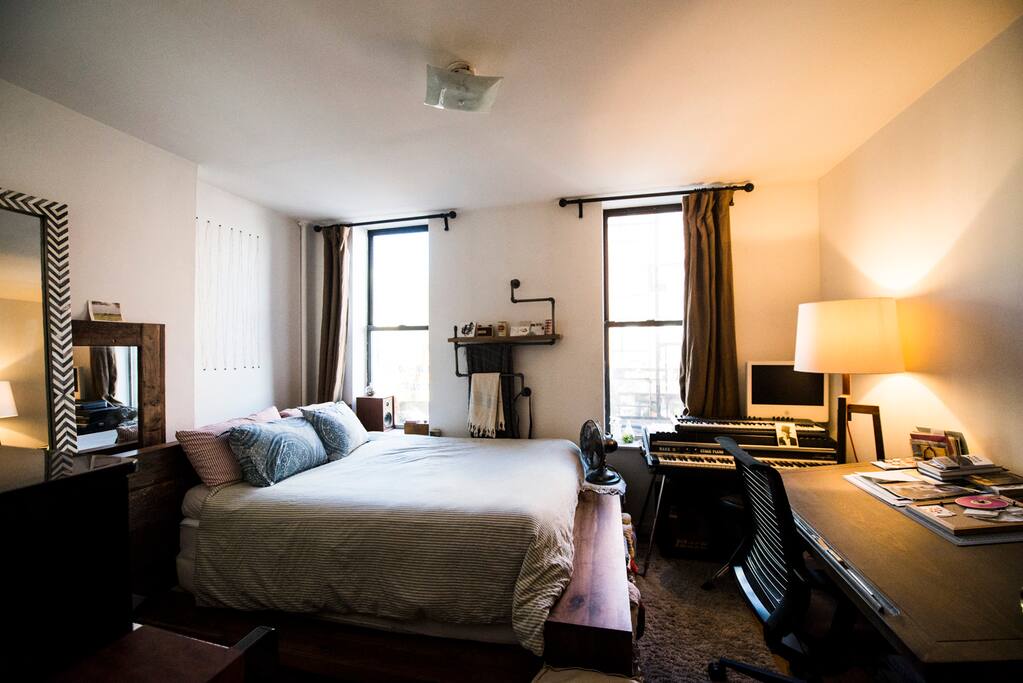 Separate bedroom where I'm staying, but piano, desk, etc. can be made available for you to use