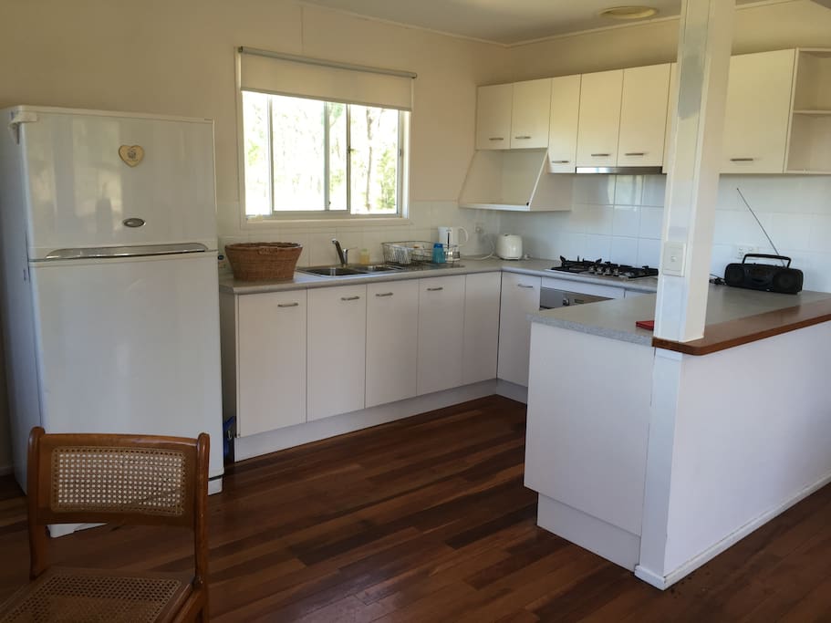 The kitchen has a toaster, jug, sandwich maker and microwave . Gas stove and all your basic cutlery and crockery, pots and pans ...