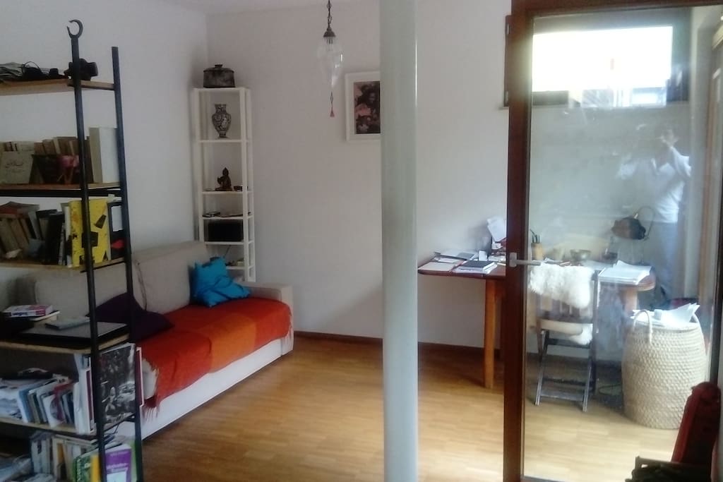 Sofa zum Ausziehen im Wohnzimmer