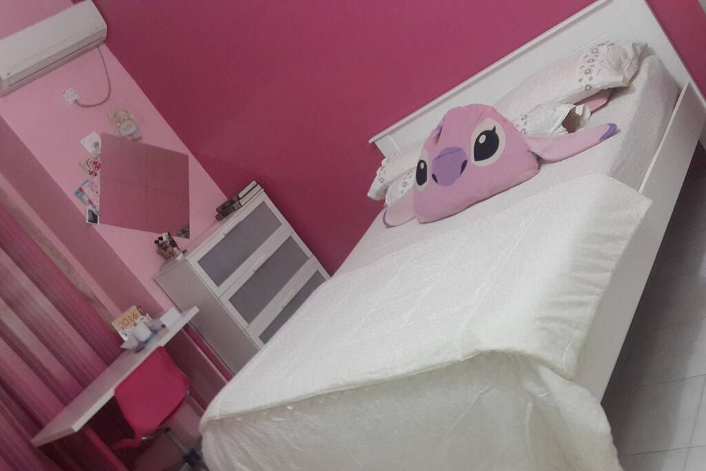 Master Bedroom - Air-conditioned, Queen-size bed, attached bathroom, study table, wardrobe, extra mattress & pillows provided