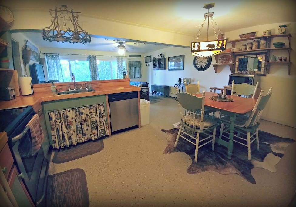 Large kitchen area for cooking and entertaining