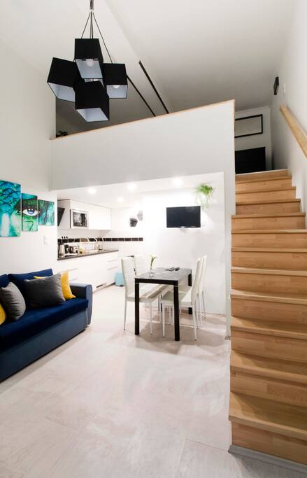 The spacious living room, nice evenings can be spent here