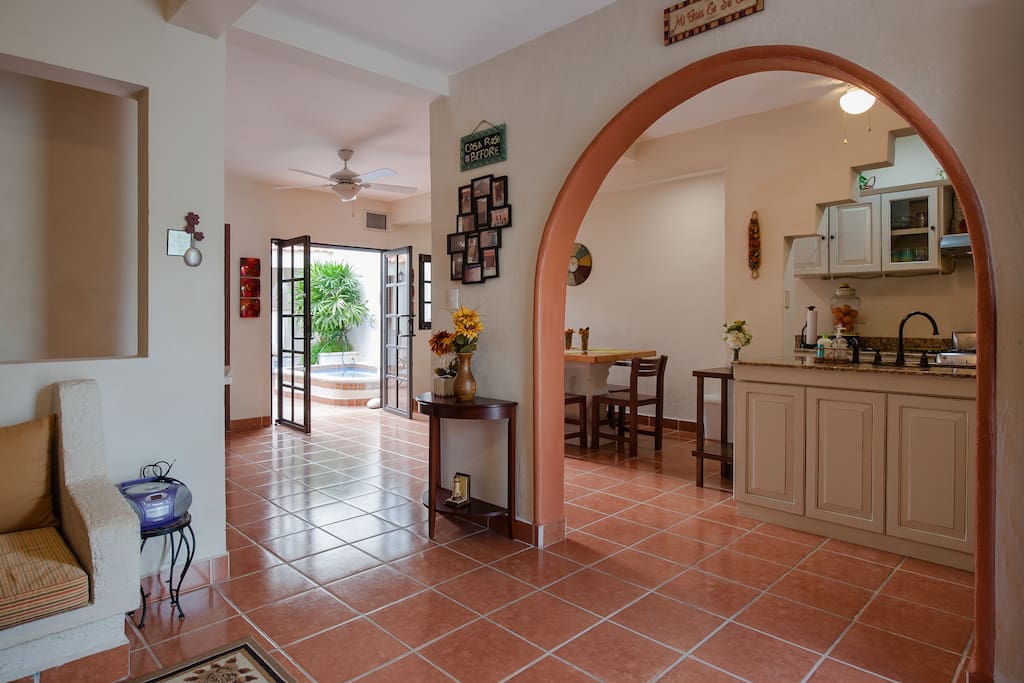 Spacious Kitchen, living and dinning room areas.