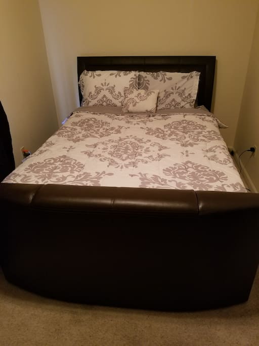 Private bedroom with queen bed, cable, and WiFi