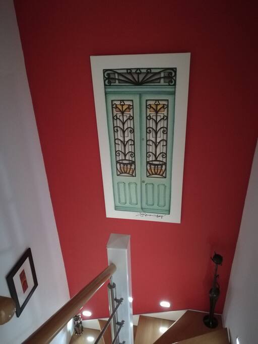 Stairs with Stephanie Borg Artwork