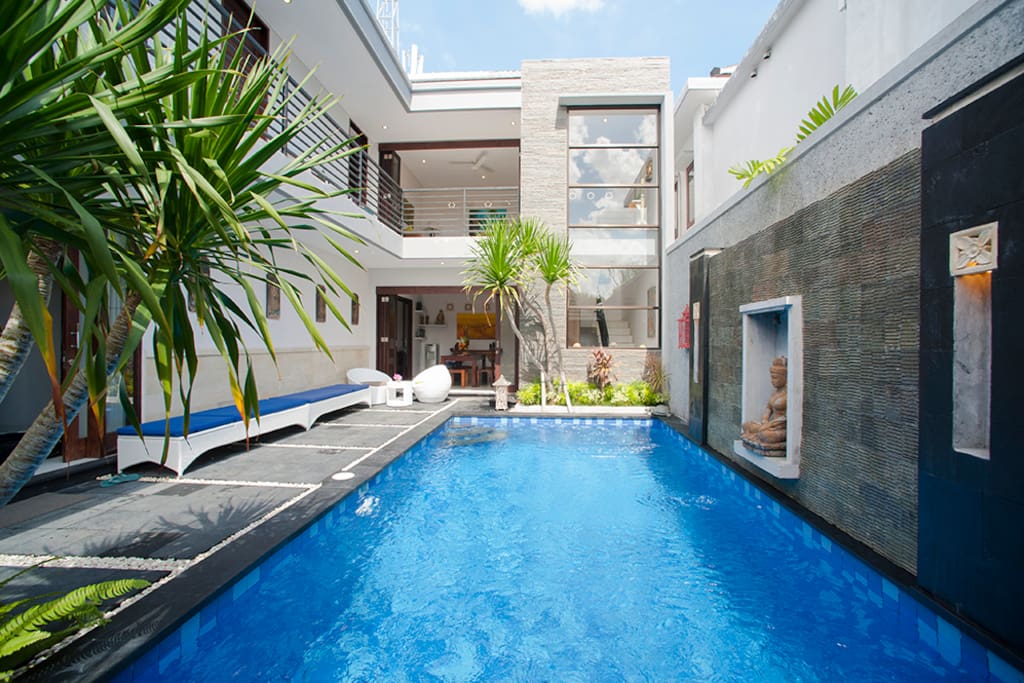 Private swimming pool.