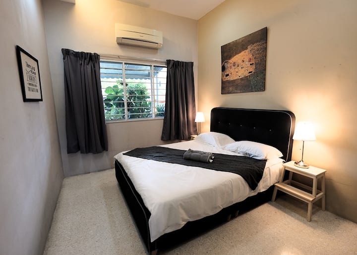 fivehouz | rest and sleep at our Japanese-themed room, comes with clean towels and hotel quality mattress, and bed sheet.