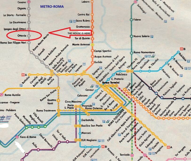 mappa metro Roma