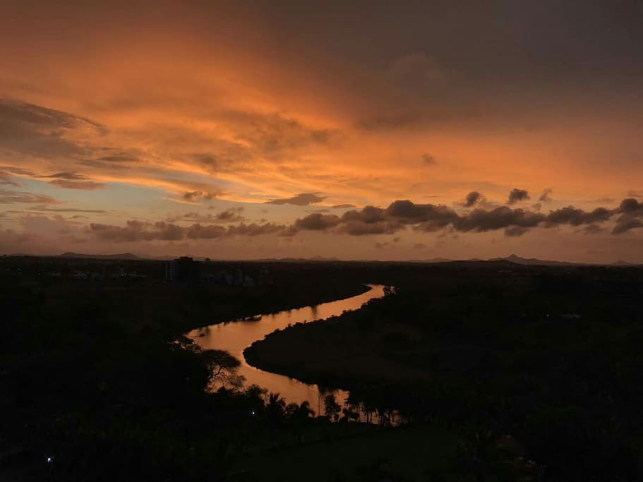 Sunset view from the balcony
