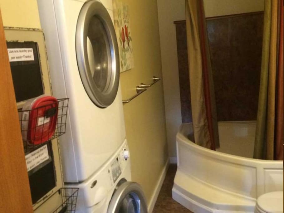 Upstairs full bath and laundry
