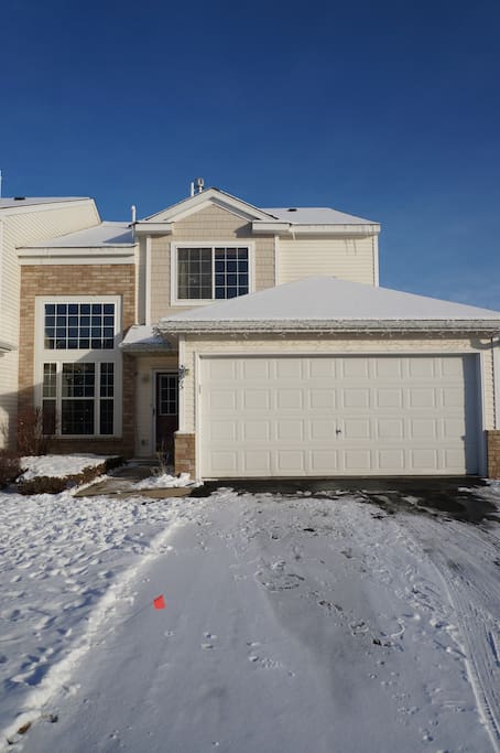 Two garage spaces and room in the driveway for more