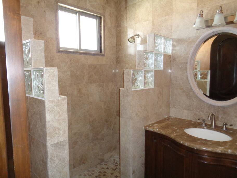 Walk in shower for two