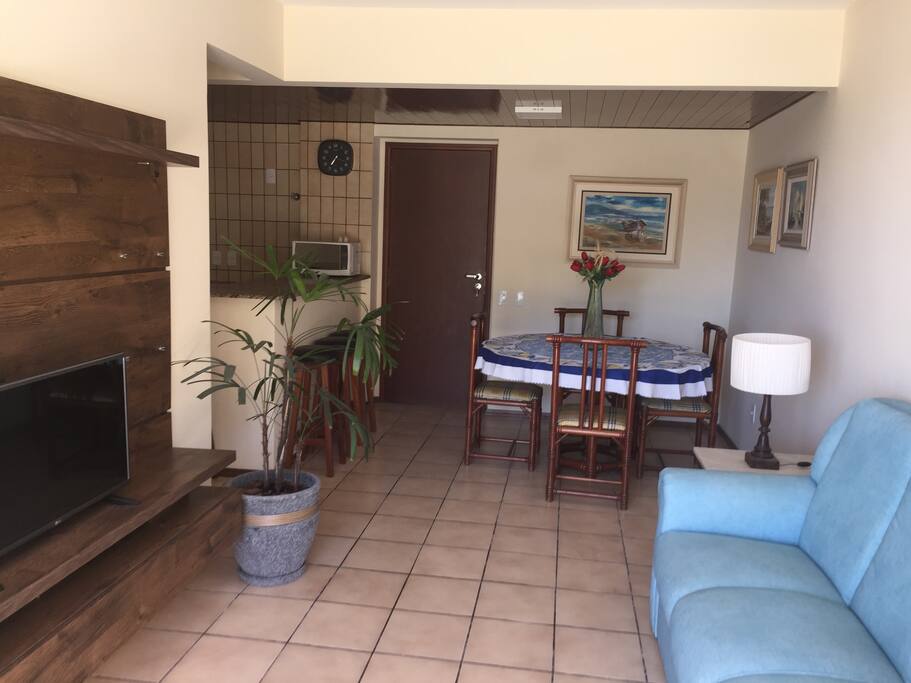 Sala com ar condicionado para aliviar o calor do verão...