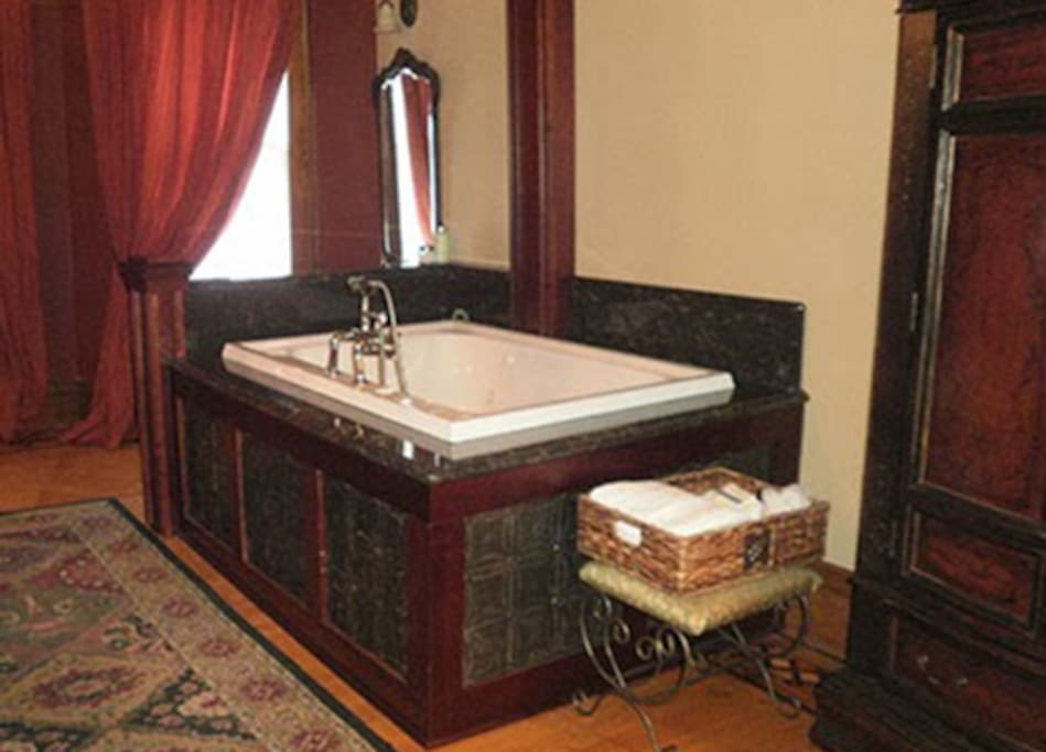 large jetted tub in suite