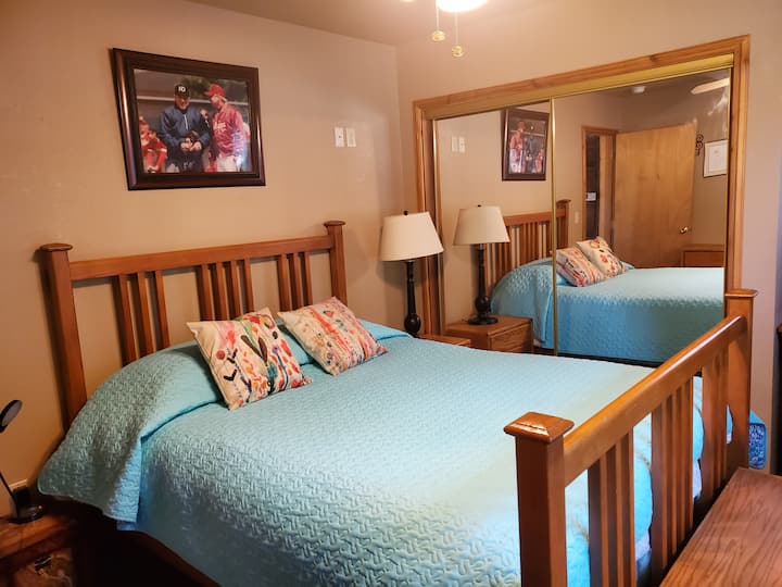 Master bedroom, desk too