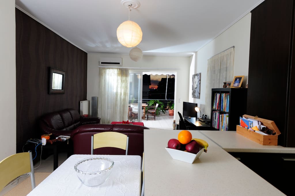 Open plan kitchen and living room