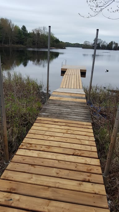 New dock on the lake.