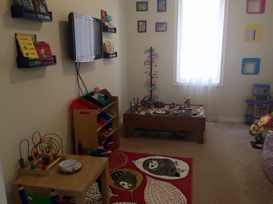 The playroom is a highlight for children staying at our house.