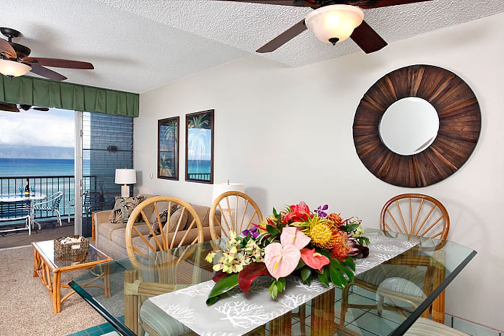 Enjoy eating in the dining area