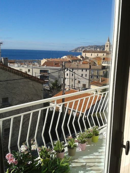 Balcon sud : vue chambre parentale