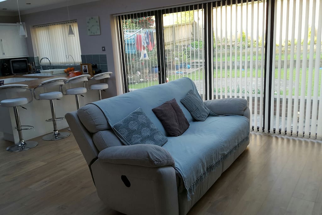 Lounge opens onto garden