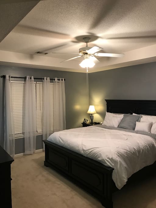 This is the master bedroom. The second bedroom has a bunk bed.