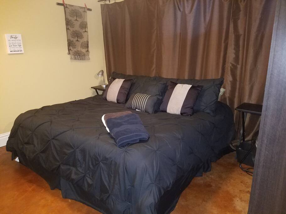 Very comfy king-sized bed