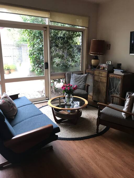 open plan living and dining room