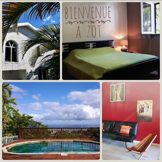 Vue varangue, chambre,salon