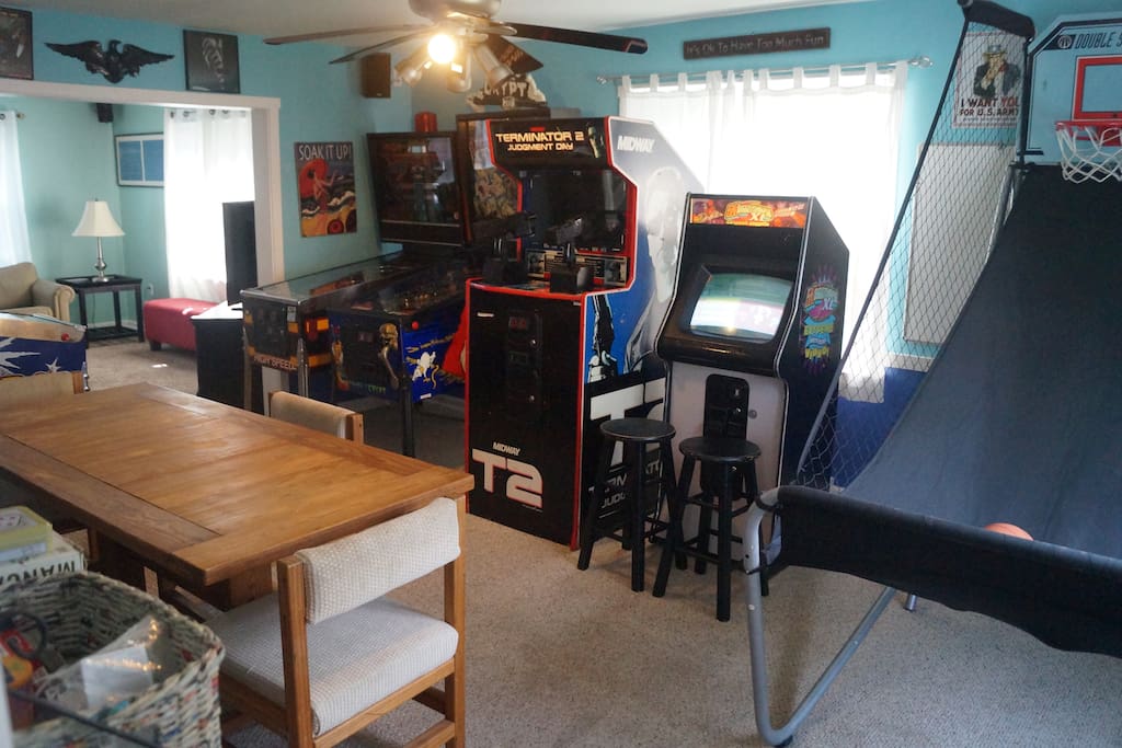 This is our free-play arcade gameroom Photographed in the spring 2016!