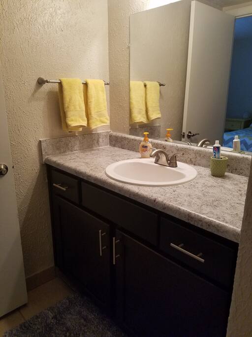 Squeaky clean sink and fresh towels