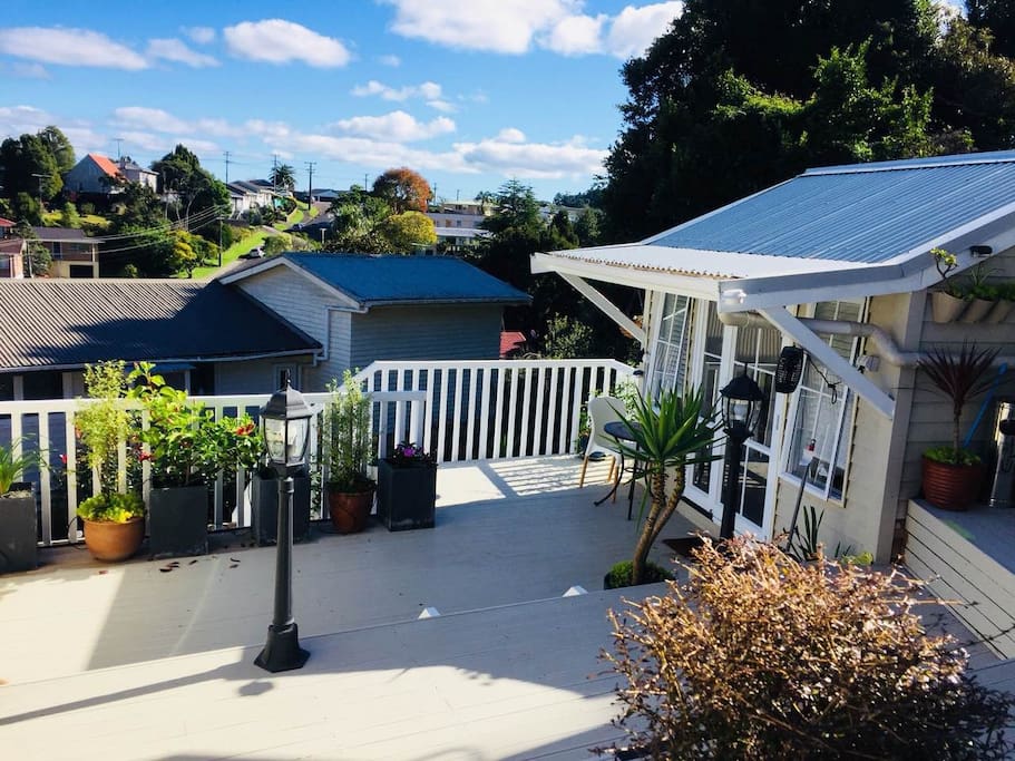 Good view and decking area for guest use only