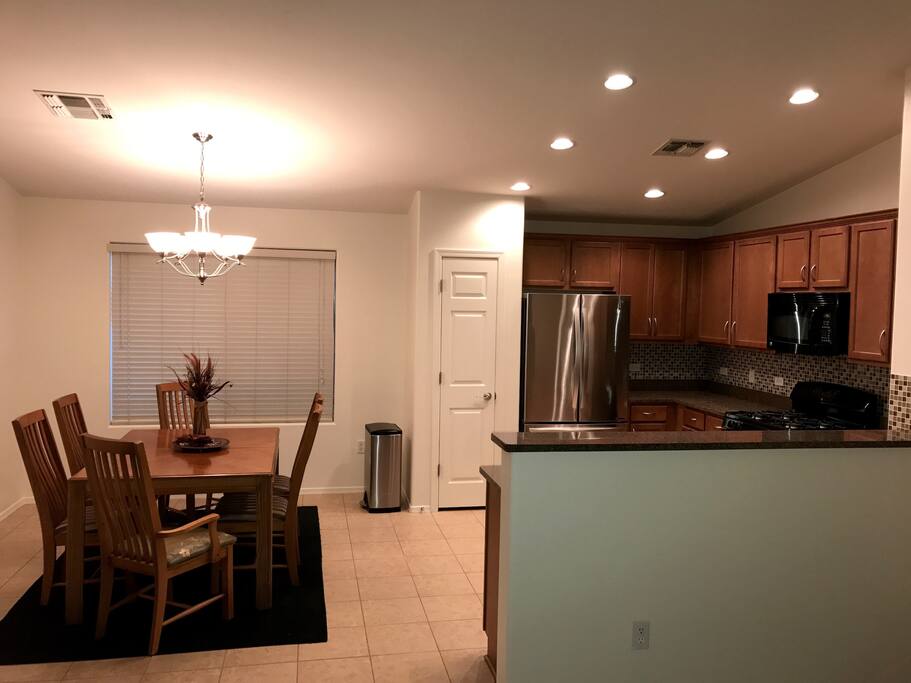 Eat-in kitchen is a perfect space to relax and enjoy.