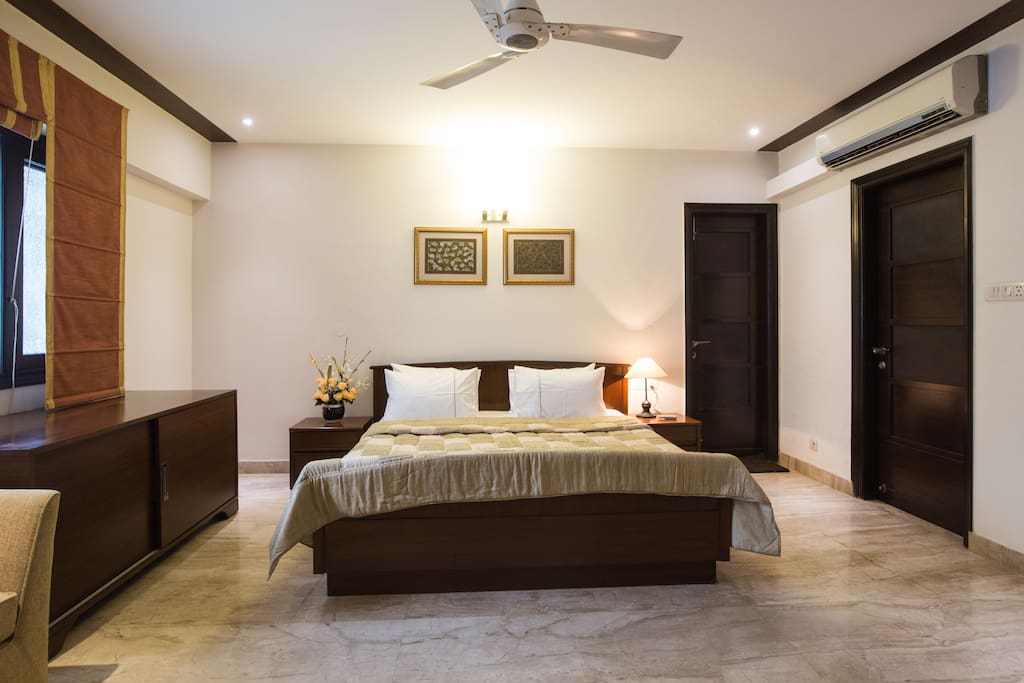 Our Master Bedroom with a luxury double bed