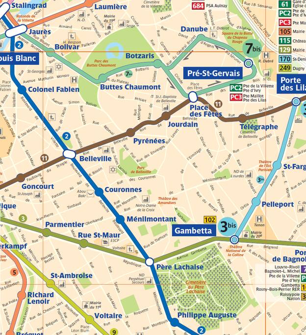 Plan métro
