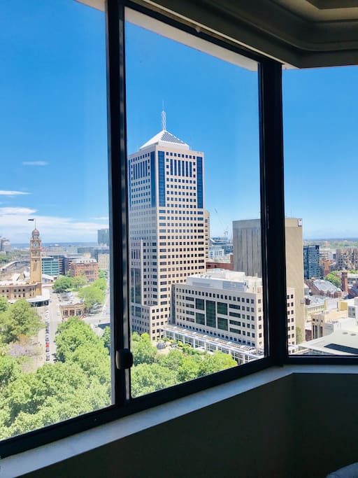 Great view from the window of this studio