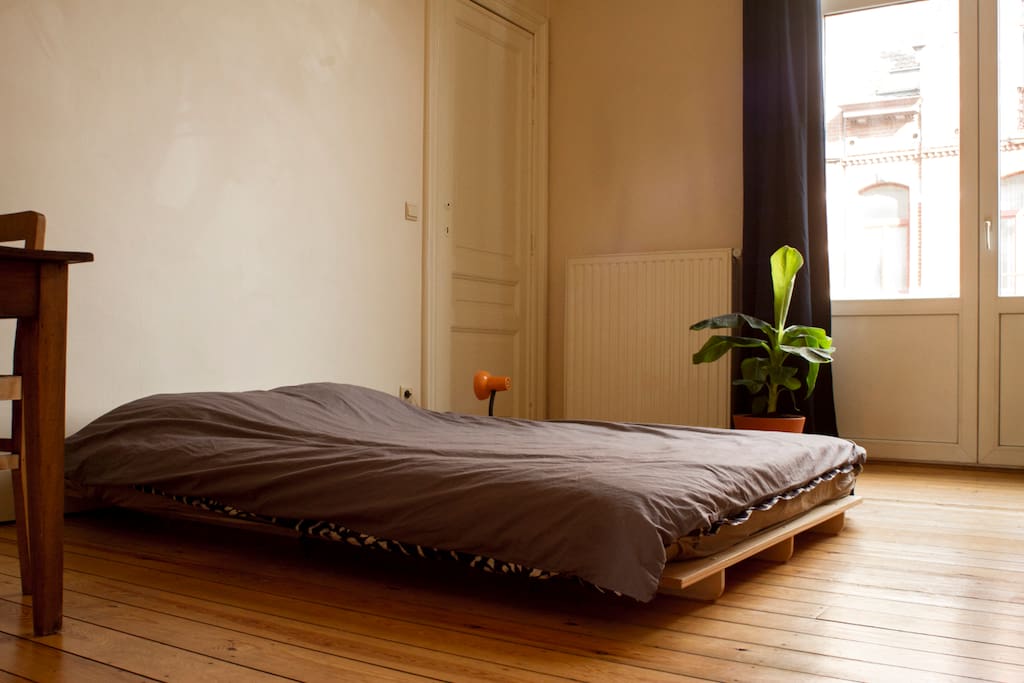 your room with a large balcony
