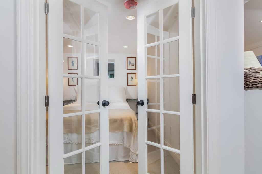 Bedroom is cozy and private