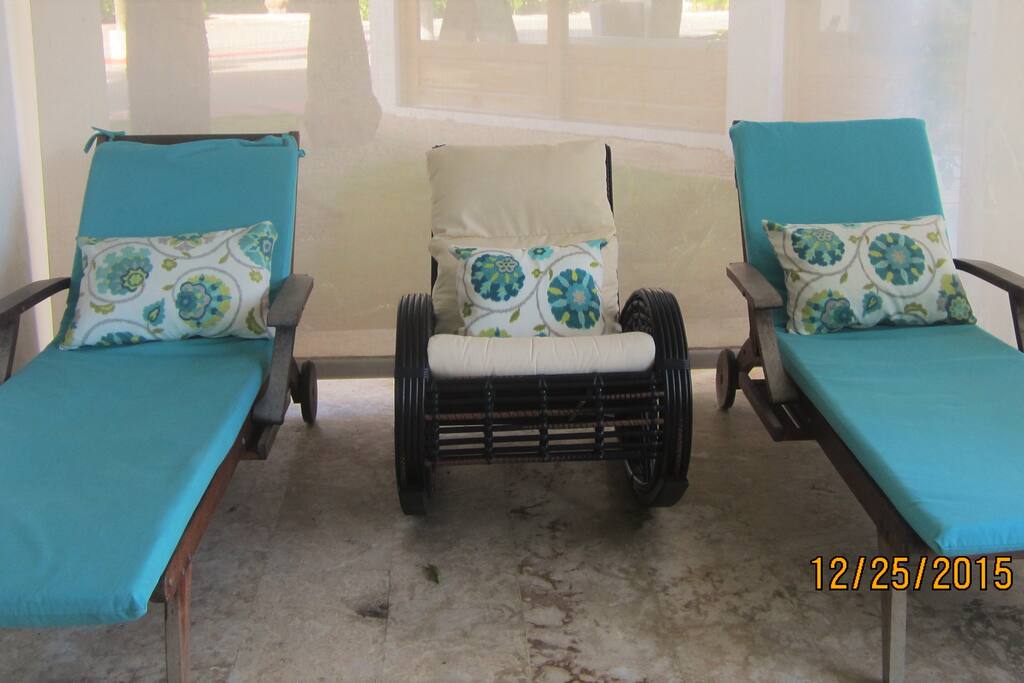 Patio lounge area