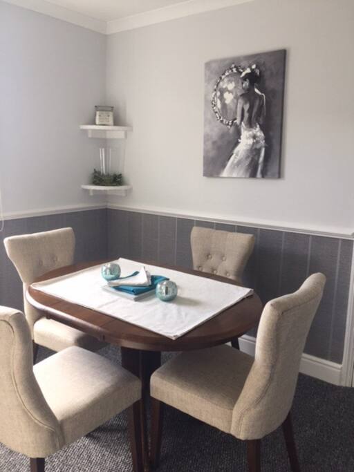 Light comfortable dining quiet workspace