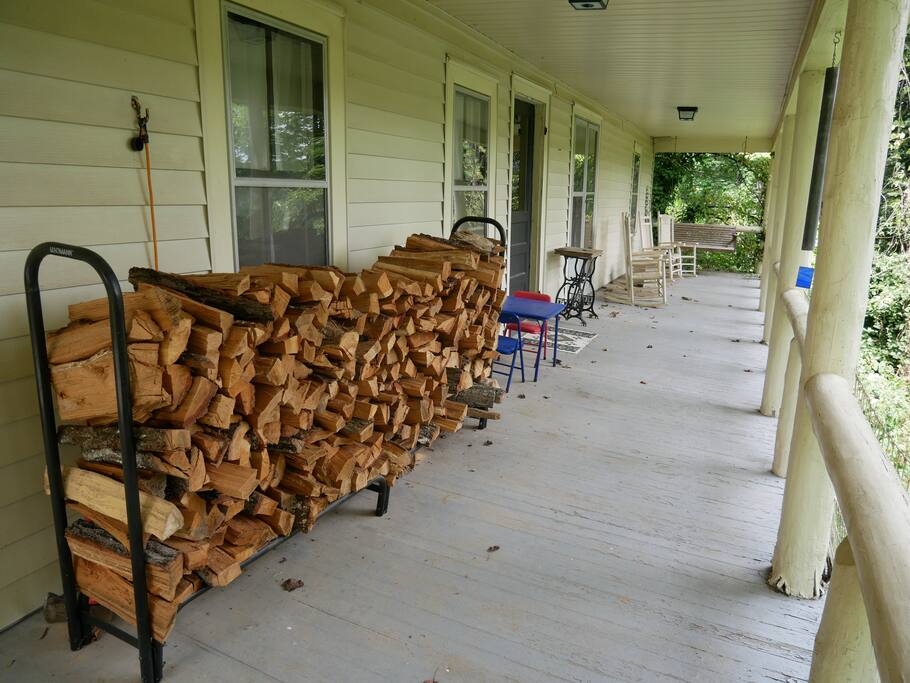 The house is well-stocked with wood for the fireplace, help yourself!