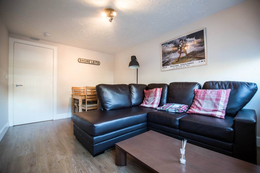 Living room and dining area