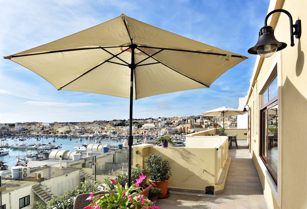 The sunny terrace