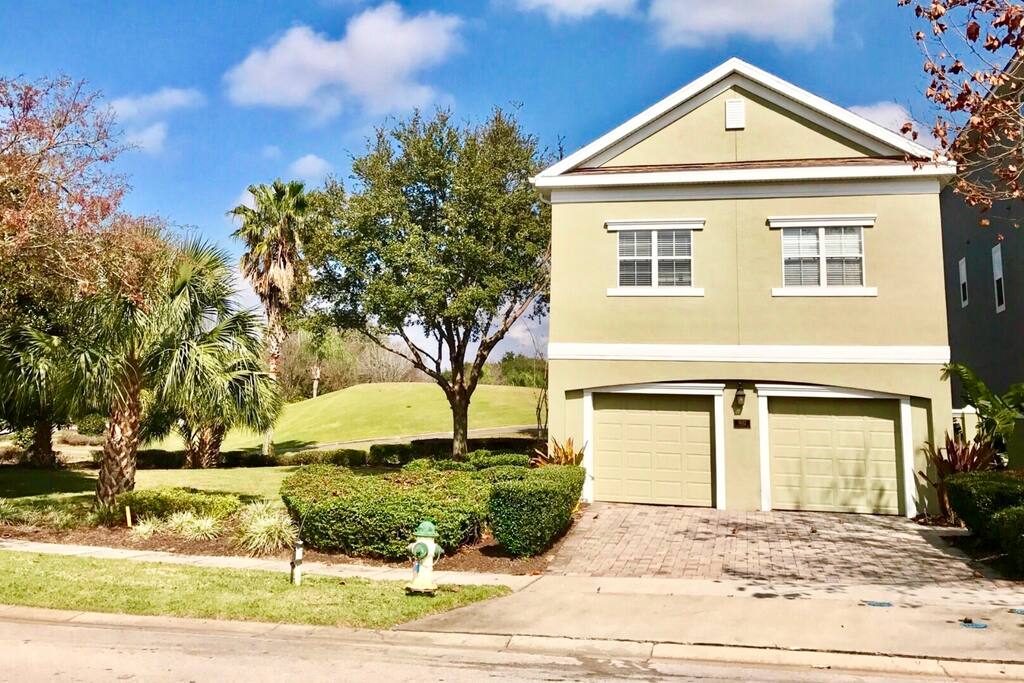 View to the front which is on a large corner lot.