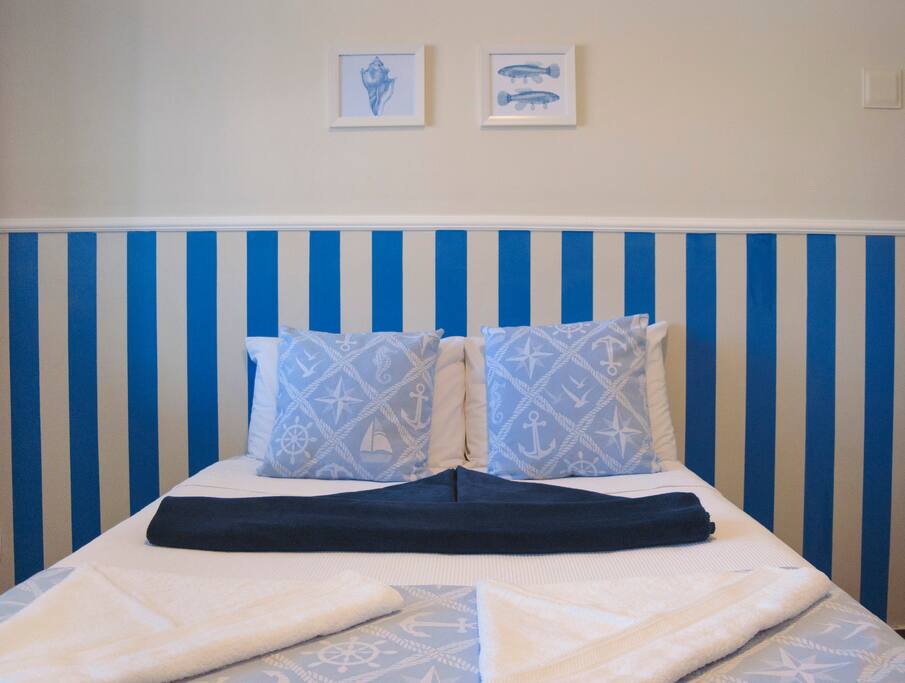 Além do conforto, nossa decoração no estilo "Navy" super charmosa.