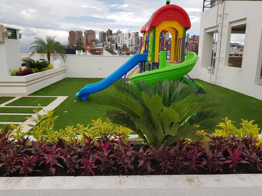 juegos infantiles en la terraza