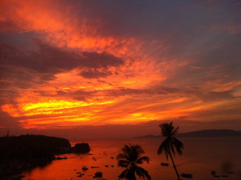 Sun setting