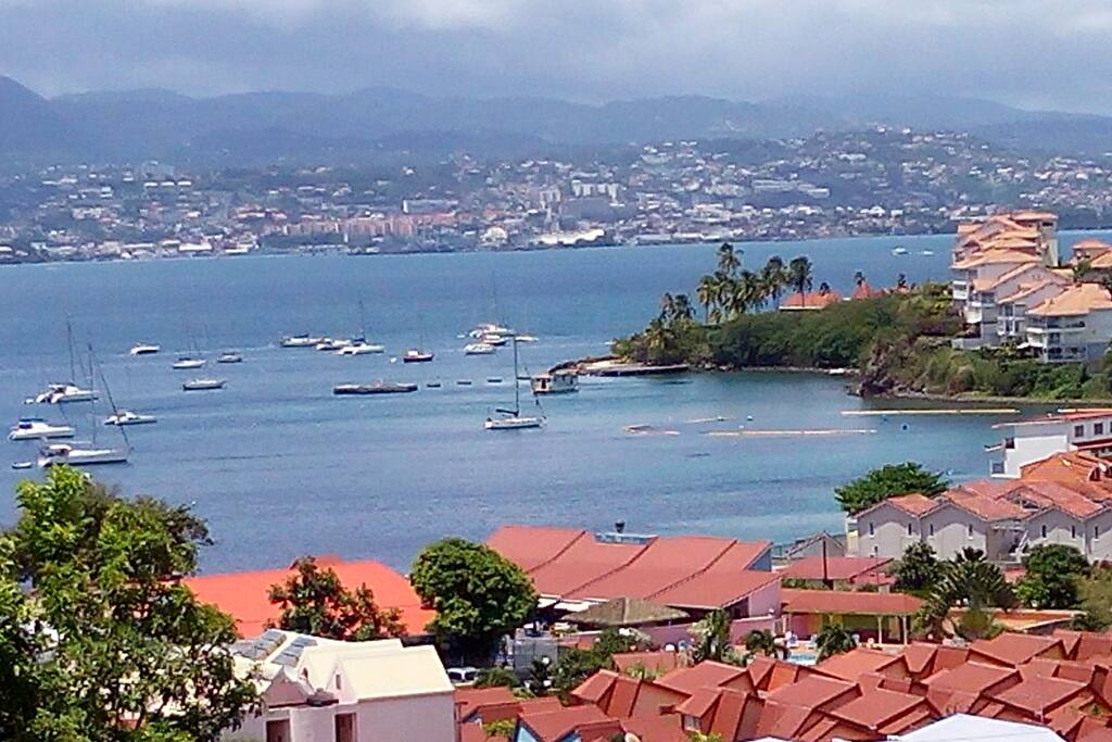 Vue de la terrasse sur Fort-de-France