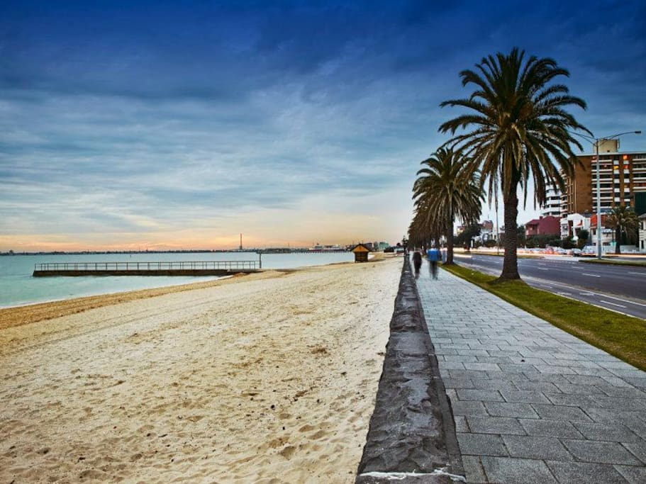 Walk or cycle along the beachfront