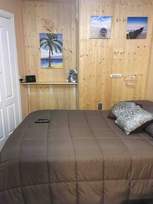 Main bedroom, Full bed. Sleeper futon in same room.